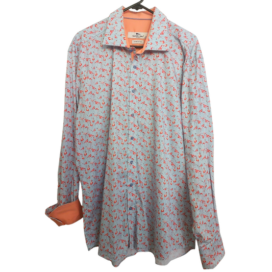 Claudio Lugli men's floral shirt, xxl-Retail $249