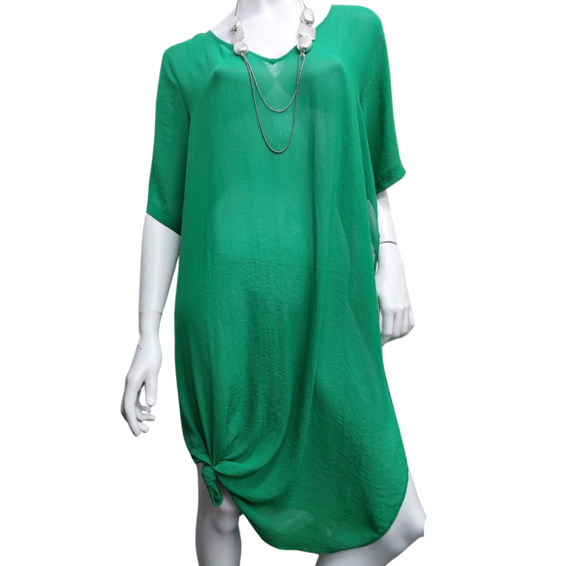 Moochi green chiffon layering dress/top, size 14