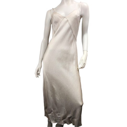 Dissh champagne silky slip dress, size L/12