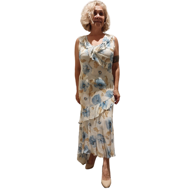 Seven Group Milan, floral midi dress, size 10/12