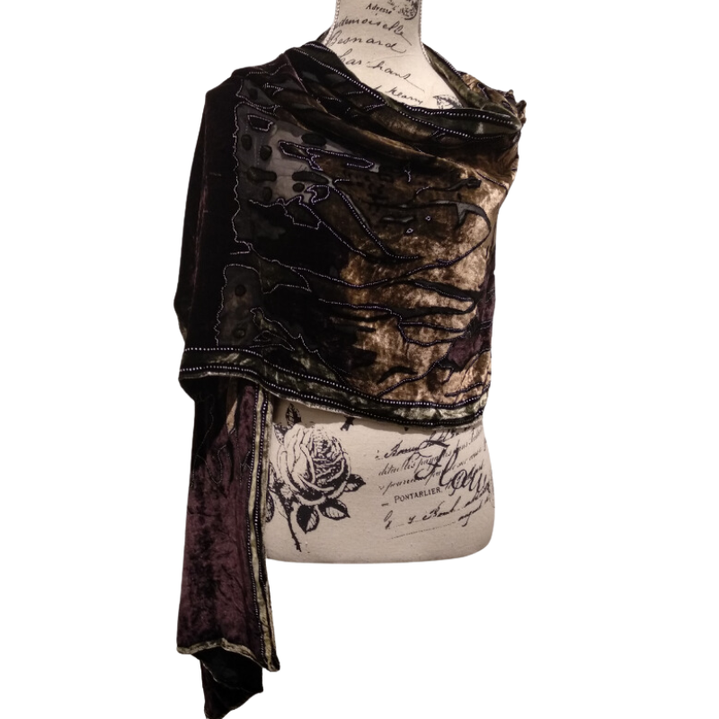 Velvet scarf/shawl