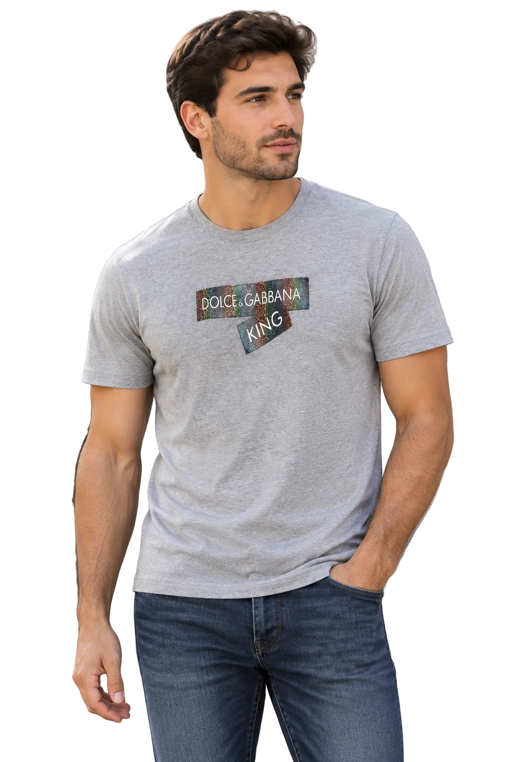 Dolce & Gabbana grey Men's T shirt, size M