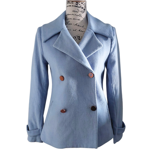 Liam blue wool blazer, size 8