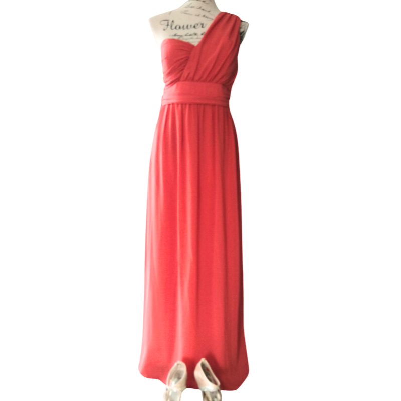 Forecast orange formal/ball dress, size 10-12, rent $40