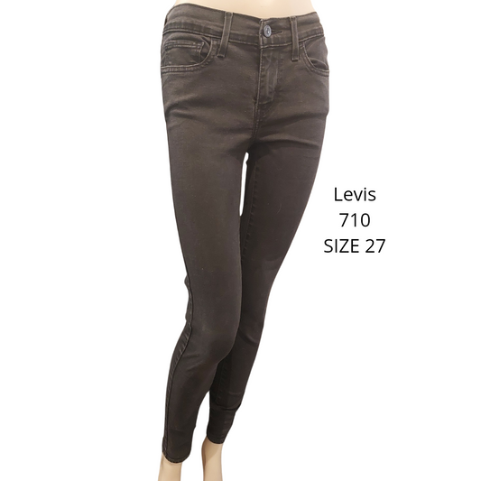 Levi's 701 black super skinny jeans, size 27/4