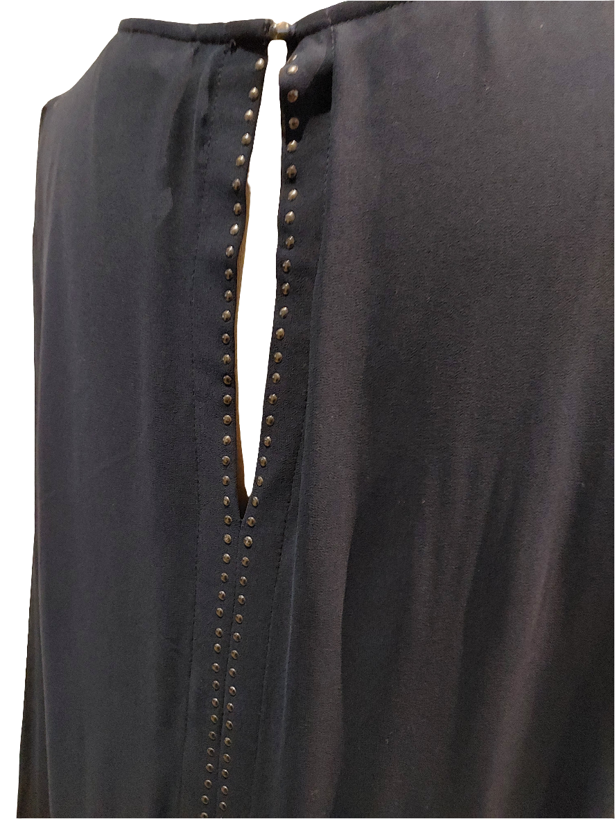 Vila navy chiffon formal dress/top, size 14