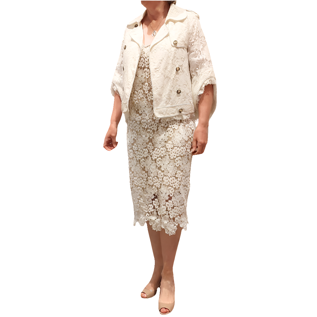 Atmosphere ivory lace formal dress, size 10-12