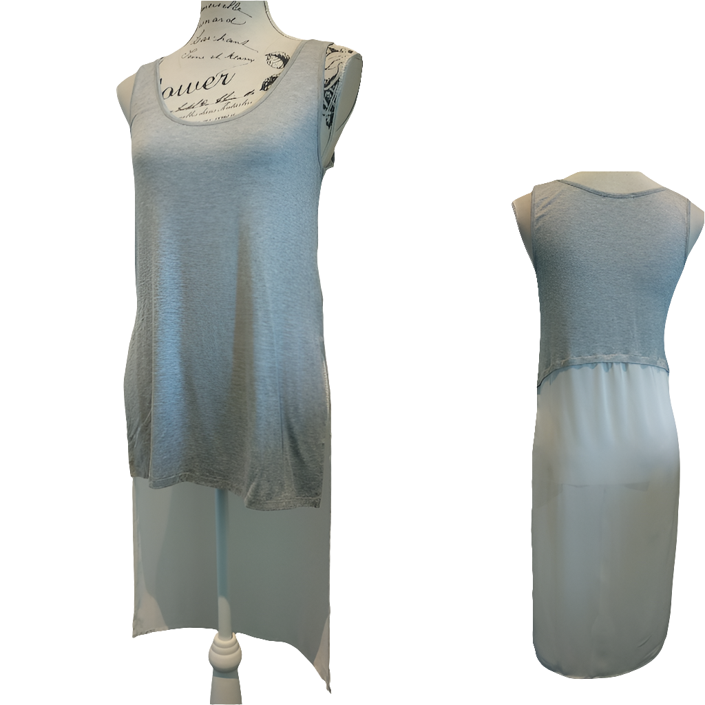 Sass grey/white top, size 8