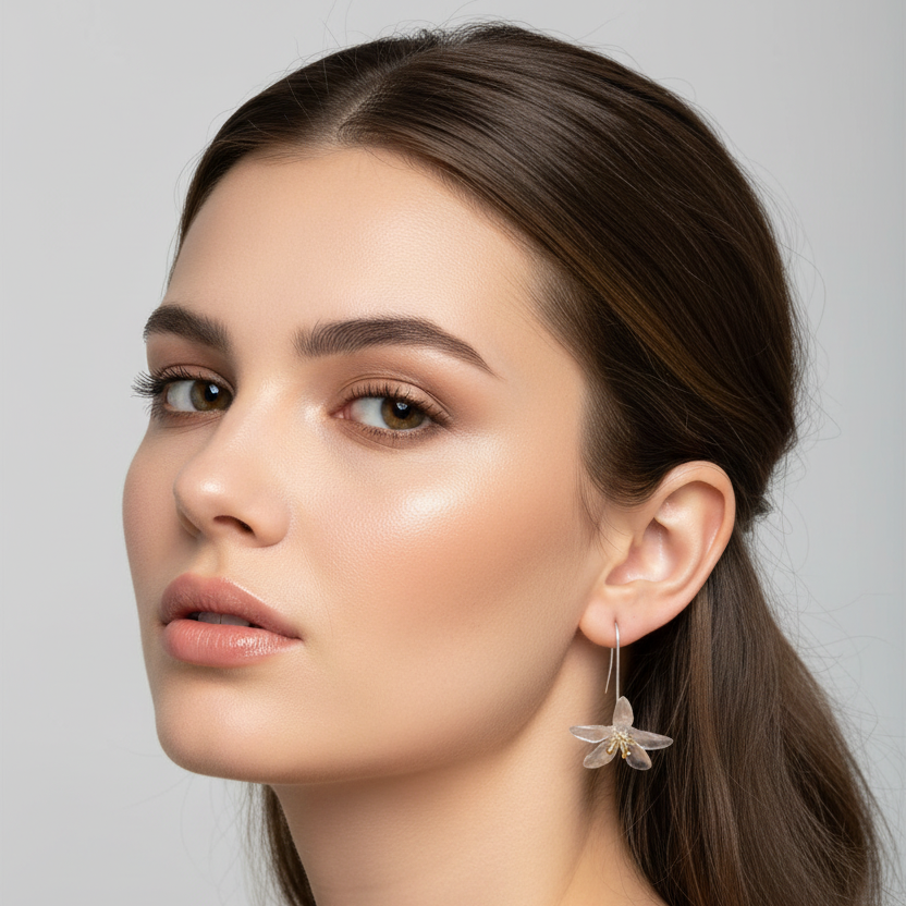 NEW sterling silver flower earrings