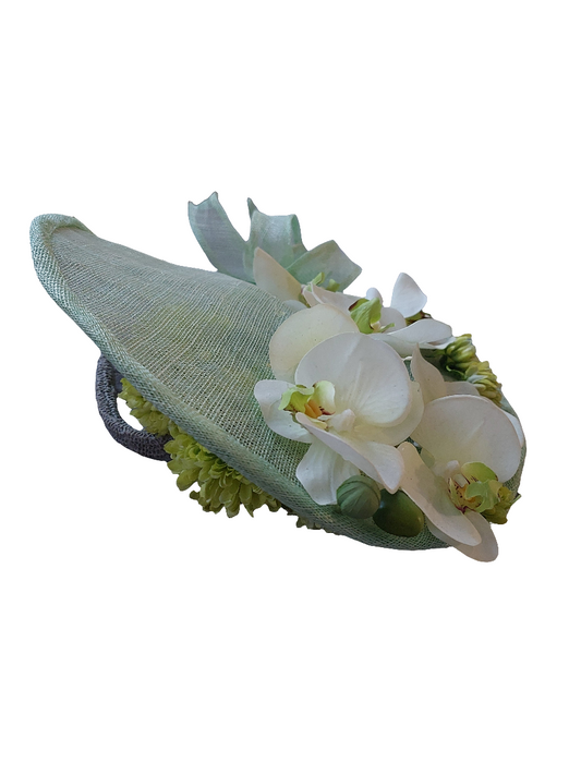 Lime green fascinator-HIRE