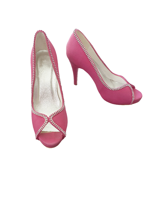 Pink bling heels, size 39/8-HIRE