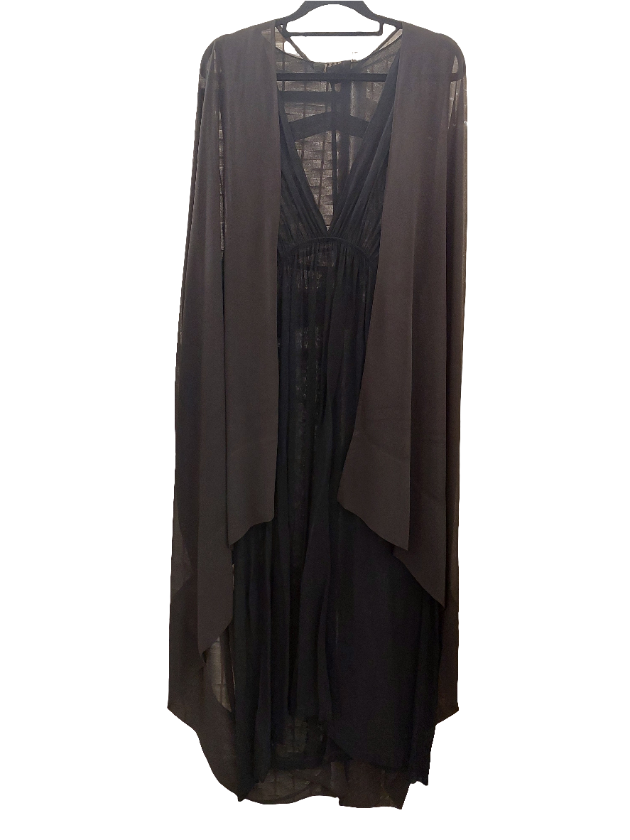 Obi charcoal chiffon dress, size 14