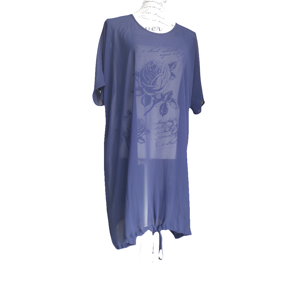 Staple & Cloth navy chiffon top/dress, size M, 14