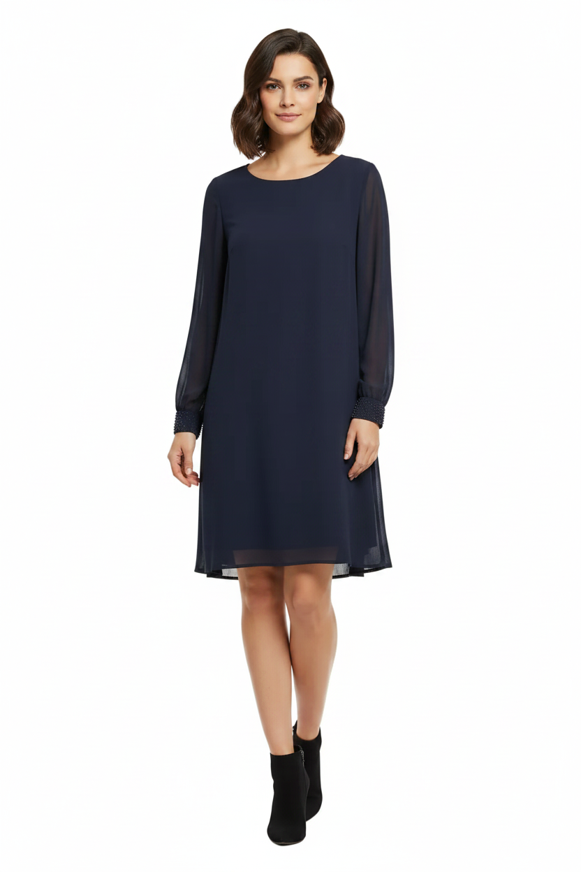 Vila navy chiffon formal dress/top, size 14