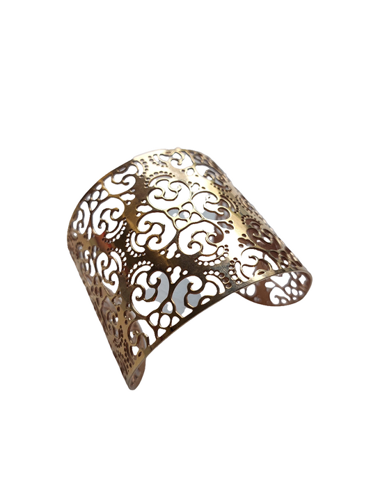 Gold cut out cuff bracelet