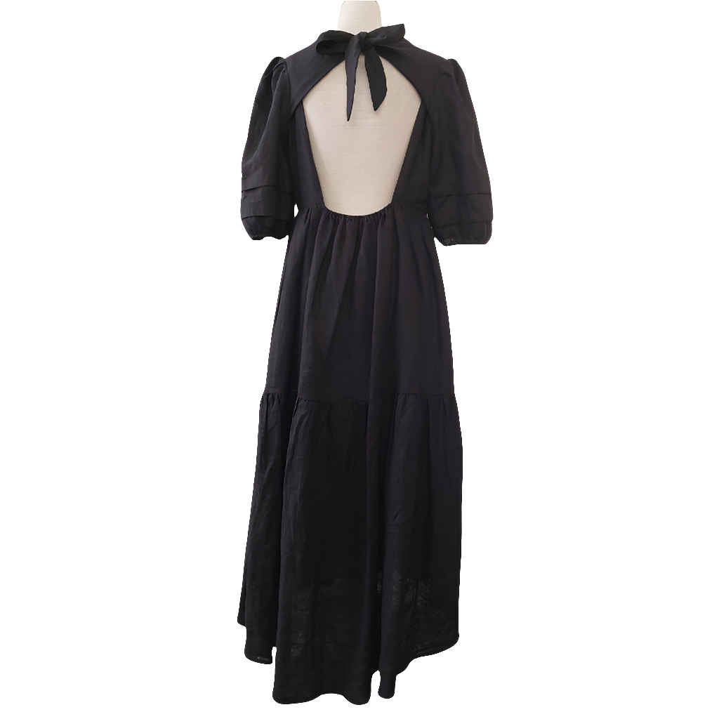 Aere black linen dress, size 12