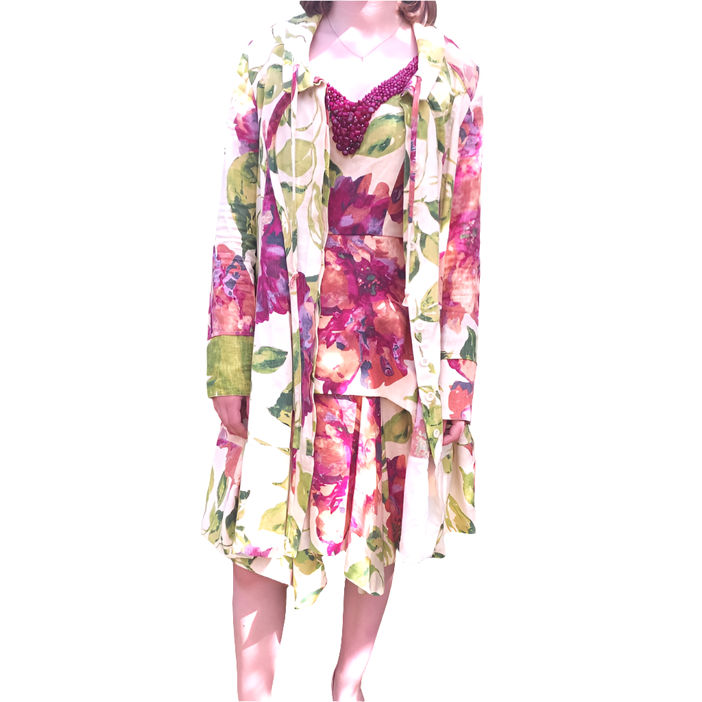 TRELISE COOPER  'Big Love', linen dress & coat, size 6