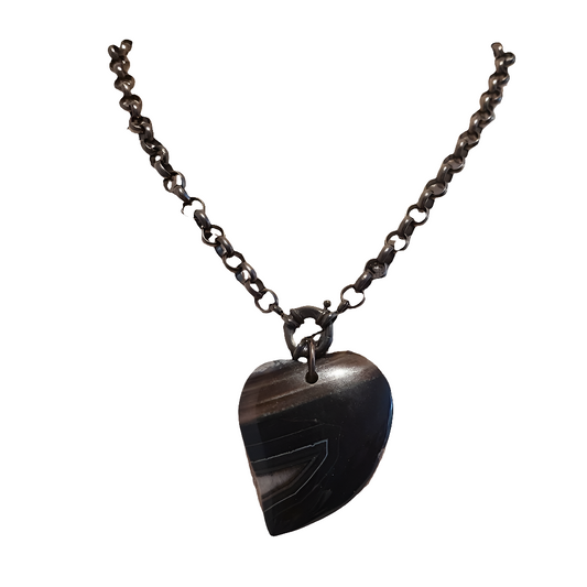 Stone heart necklace