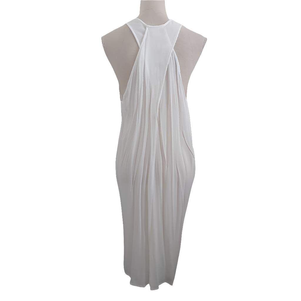 Moochi white chiffon dress, size 10
