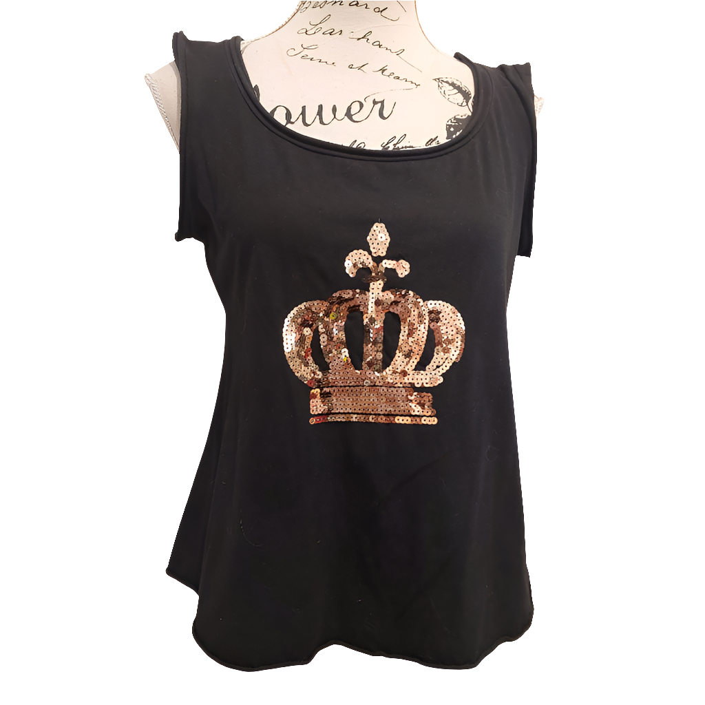 Curate black crown top, size S 10-12