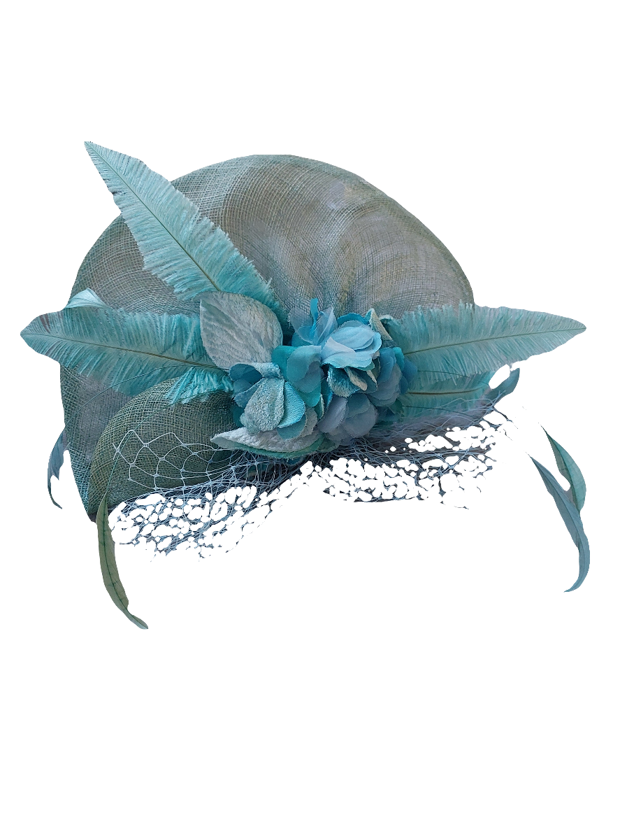 Aqua Fascinator-HIRE