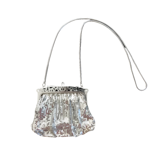 Oroton silver evening bag- HIRE