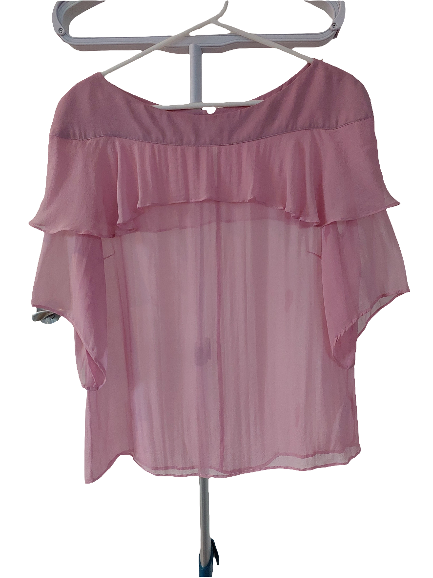 Trelise Cooper pink silk top, size 12