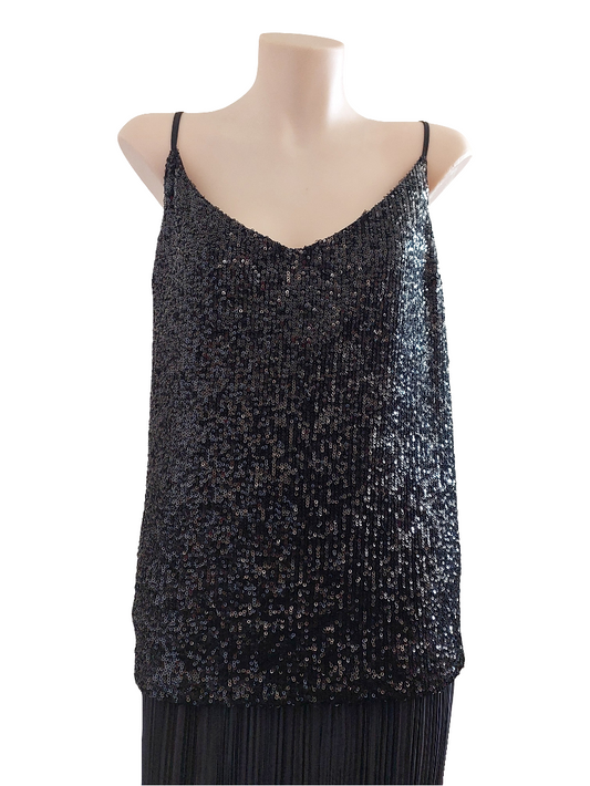 Decjuba black sequin top size 12-HIRE