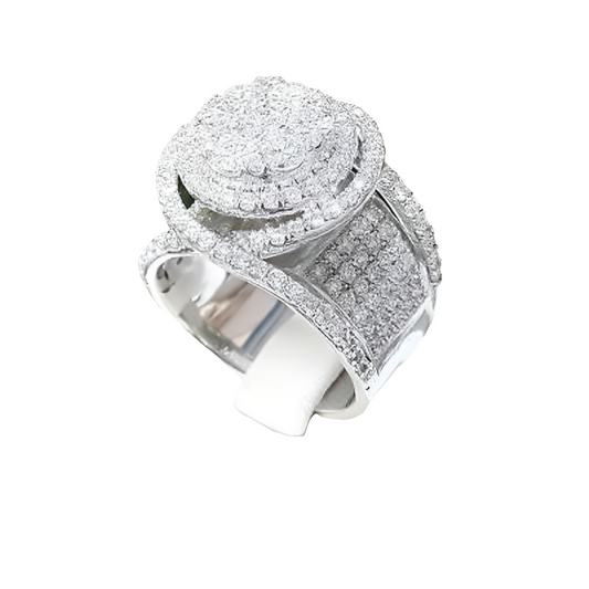 Silver cz bling ring-size 6