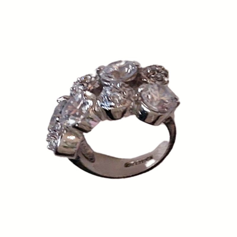 Silver cz ring, size 7-HIRE