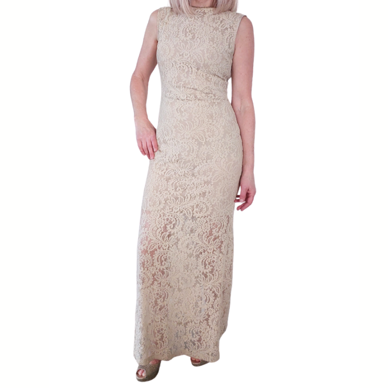 GYGESS beige lace formal/ball dress, size 10