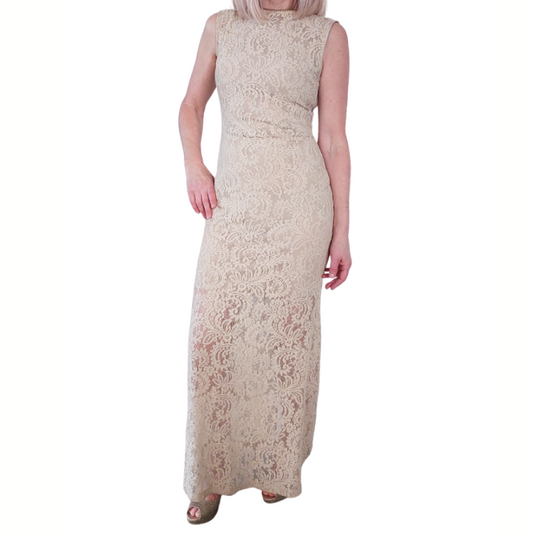 GYGESS beige lace formal/ball dress, size 10