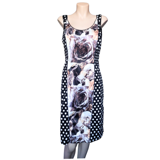 Annah S floral spotty dress, size 10