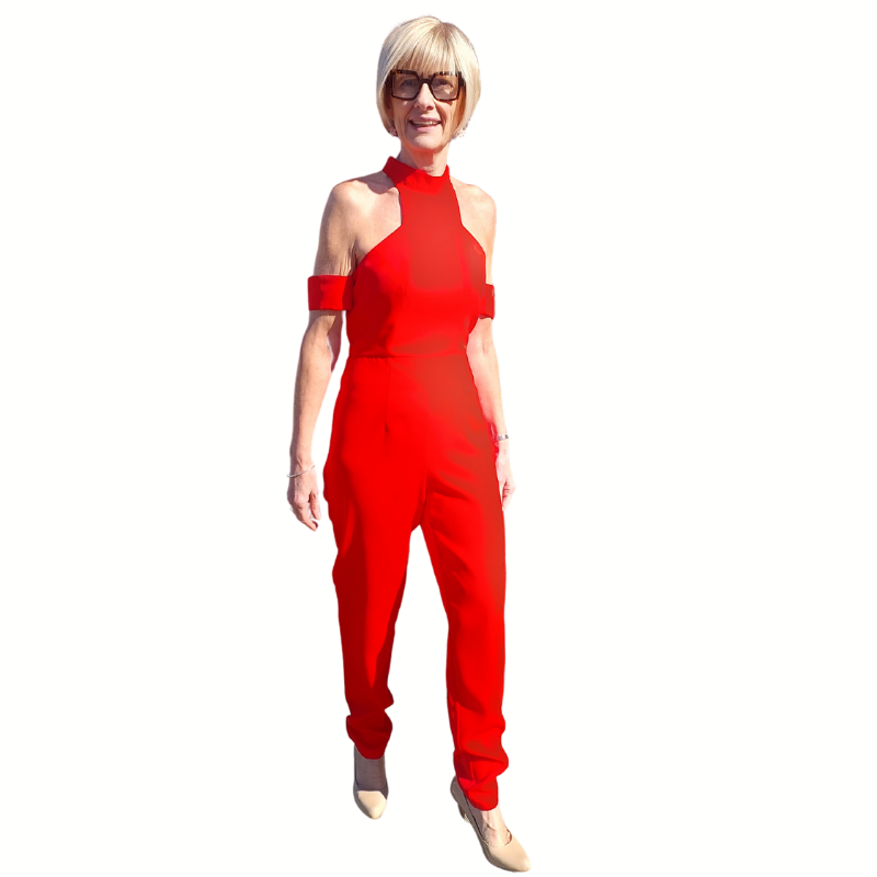 MOSSMAN red jumpsuit, size 10