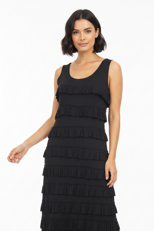 Scope black tiered dress, size 10