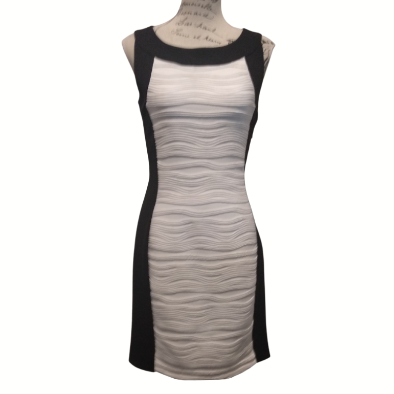 Calvin Klein black & white designer dress, size 10