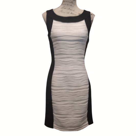 Calvin Klein black & white designer dress, size 10