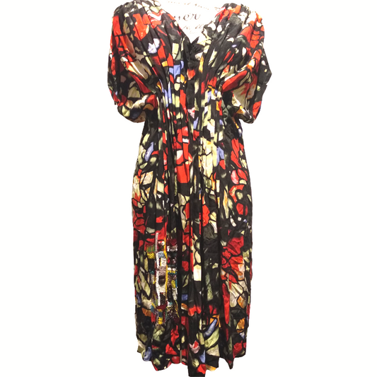 Trelise Cooper colourful silk beaded dress , size 8, fits 10