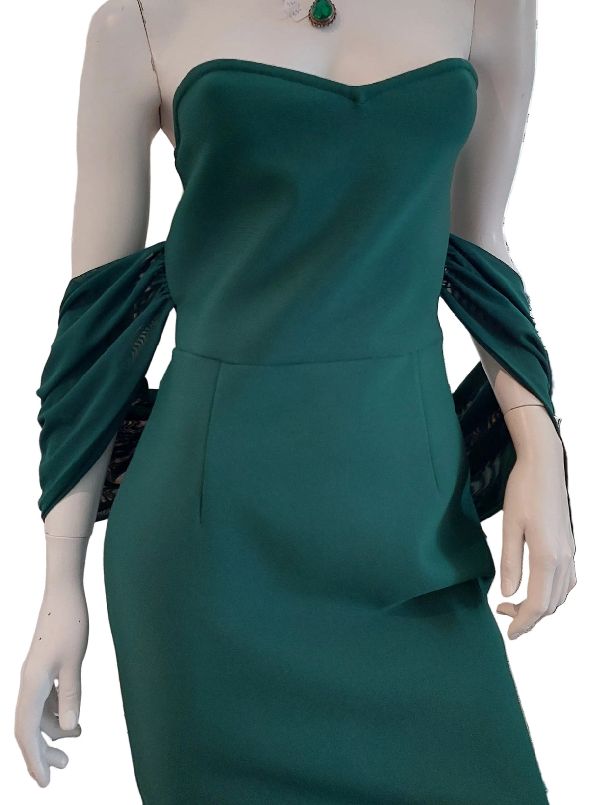 Green midi formal dress, size 12