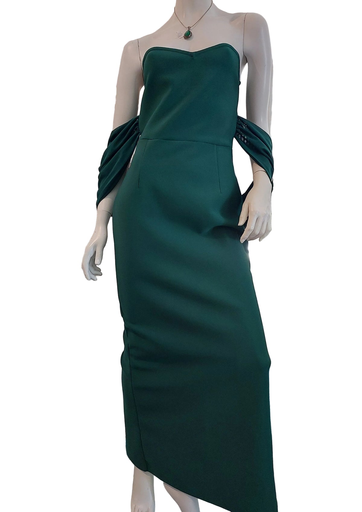 Green midi formal dress, size 12