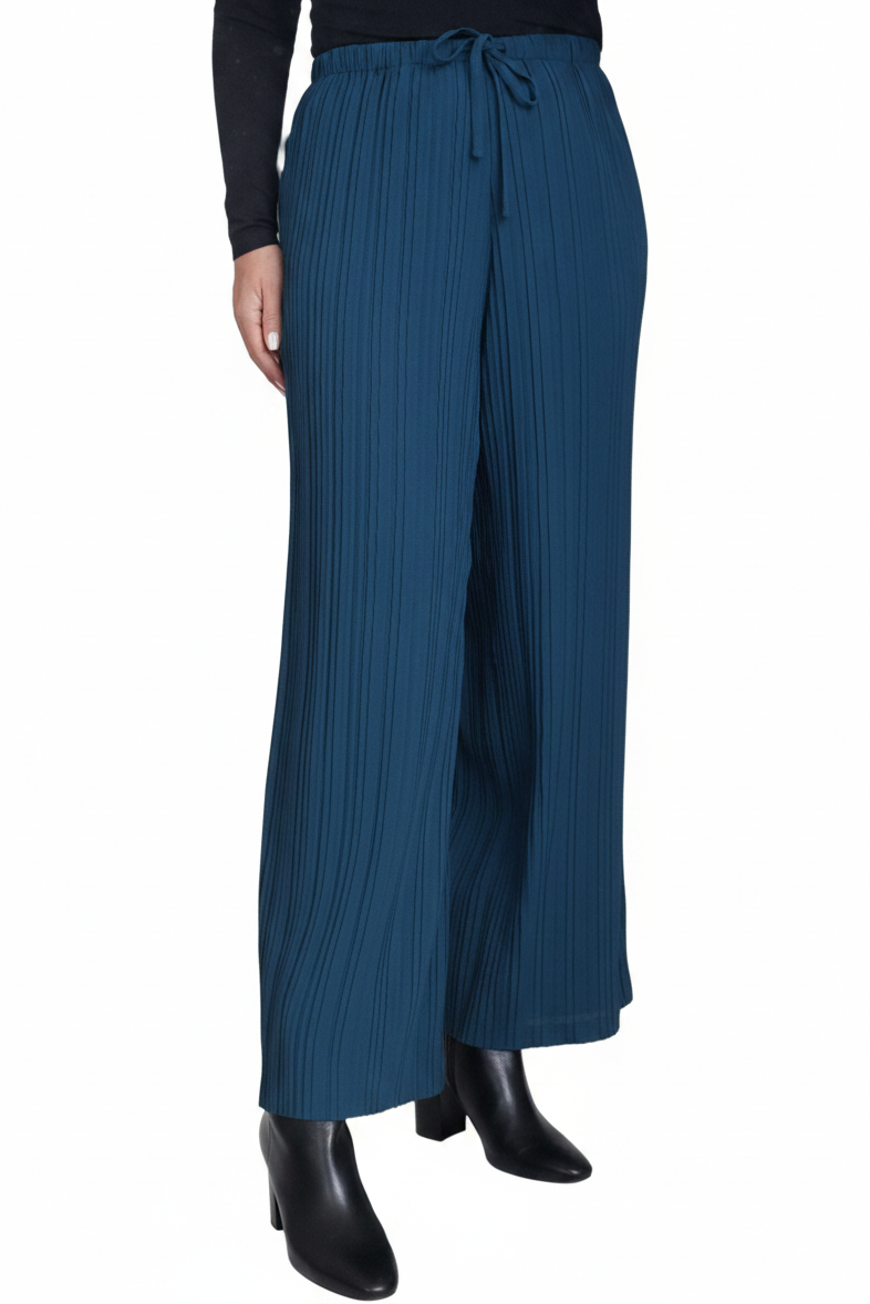 Mineral teal pleated wide leg pants, size 10