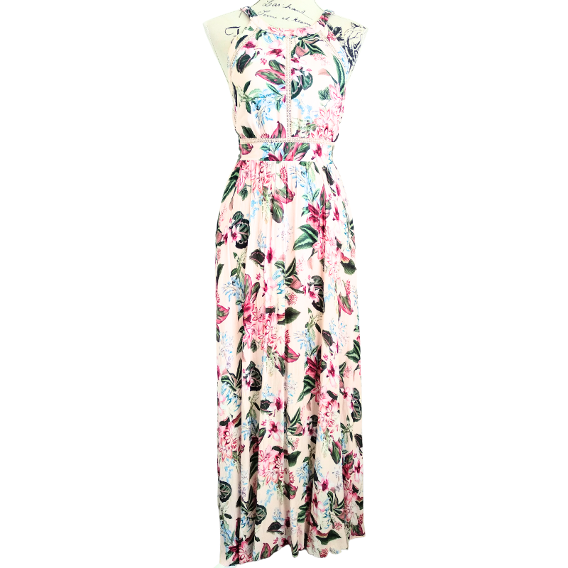 Forever New pink floral maxi dress size 10