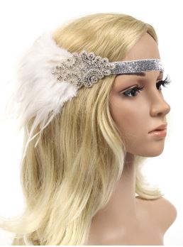 White/cream Flapper /Gatsby/headband, Hire or Buy