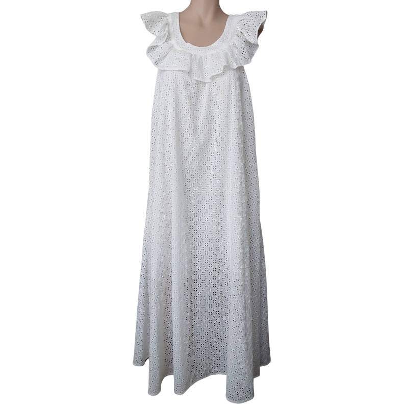 Curate white broderie anglaise All The White Summer 21 dress, size S, 10/12-retail $329