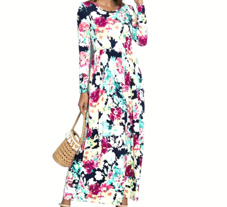 Floral maxi dress, size 10