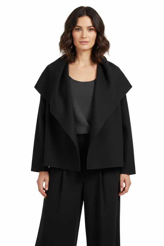 Ricochet black wool hooded jacket, size M, 12-14