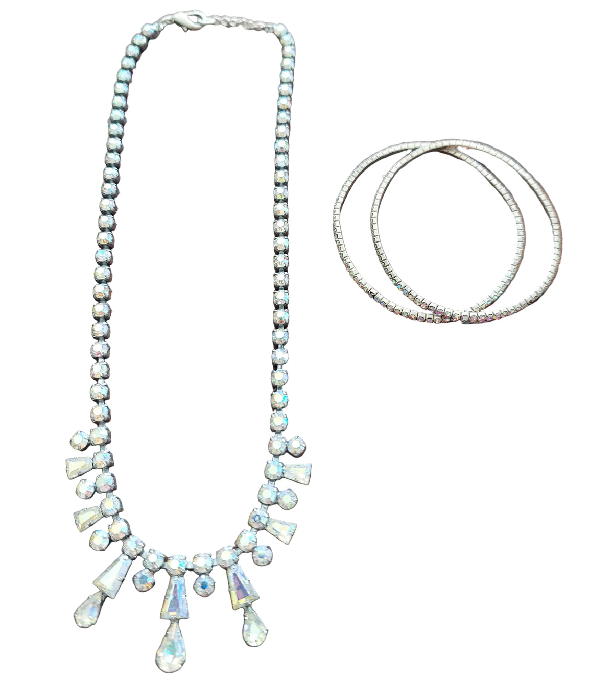 Silver CZ pendant / necklace - HIRE