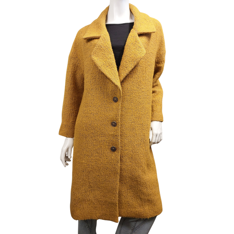 Zara mustard Winter  coat, size L/12