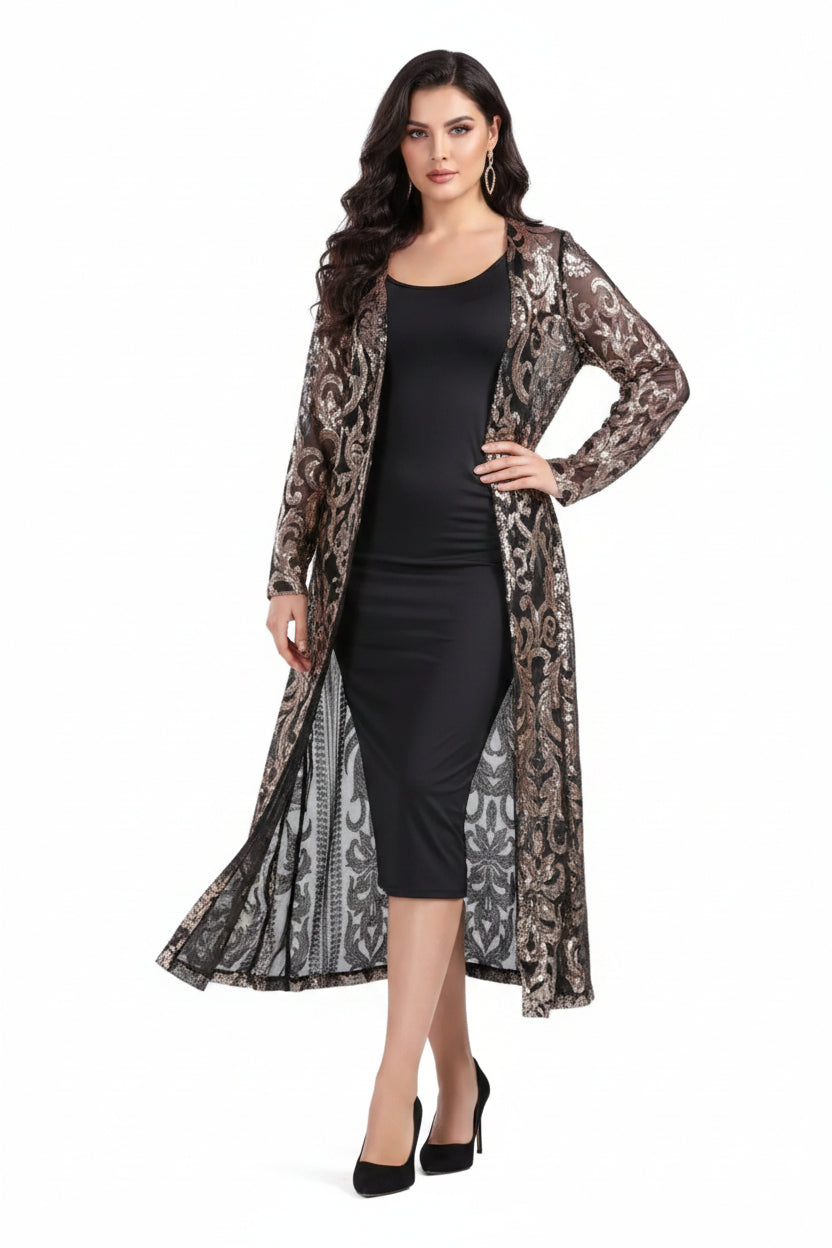 NEW black & rose gold coat, size 10-18