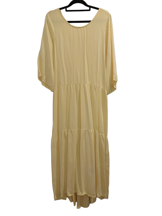 Liam lemon maxi dress, size 8-10